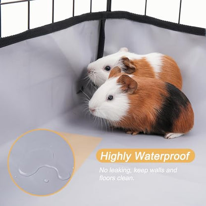 Guinea Pig Cage Liner Tarp Bottom Waterproof and Washable Base Also for Rabbits, Bunny, Chinchesillas, Hedgehog, Ferrets and Other Small Animals(24x96 inches) - size: 24.0"L x 96.0"W x 4.0"H