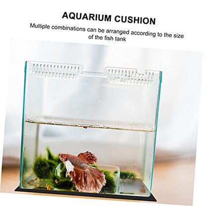 Happyyami 5pcs Fish Tank Insulated Cushion Pads Non-Skid Aquarium Mat for Stability and Heat Insulation Shock-Absorbing Design for Home and Desktop Use