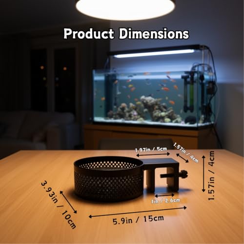 Aquarium Water Change Diffuser – Spill-Proof Water Changer for Rimless Fish Tanks, Protects Substrate, Plants & Decorations, Safe for Fish and Shrimp (Black, Medium)