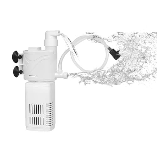 The Fish Tank Filter is Suitable for 10-40 Gallon Aquariums, Filtering/oxygenating/Water Circulation. Built-in Biochemical Filter Cotton - size: 5W (105GPH) is suitable for 10-40GPH fish tanks