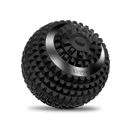 Uppye Vibrating Ball Massager, 4-Speed High-Intensity Fitness Lacrosse Ball, Mobility Ball for Workout Recovery, Deep Tissue Massager for Pain Relief and Trigger Point Treatment (Black) - color: Black