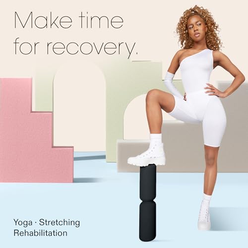 Bala Hourglass Foam Roller (Charcoal) - Soft Density Back Roller Foam for Physical Therapy, Deep Tissue Muscle Massage, Flexibility & Stretching - Workout Roller for Yoga, Neck, Back & Legs Exercise - color: Charcoal