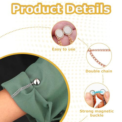 8 Pcs Magnetic Clothing Clips for Women,Magnetic Clothing Clips,Shirt for Women,Shirt for for The Side for Scarves, Hijab, Trousers