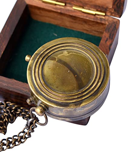 Be Strong and Courageous (Joshua 1:9) Brass Compass with wooden Box-Engraved Scripture Prayer Compass Religious Gift for Men & Women - Baptism, Confirmation, Communion Compass for Boys Graduation Gift - style: #4 God Compass (Joshua 1:9)