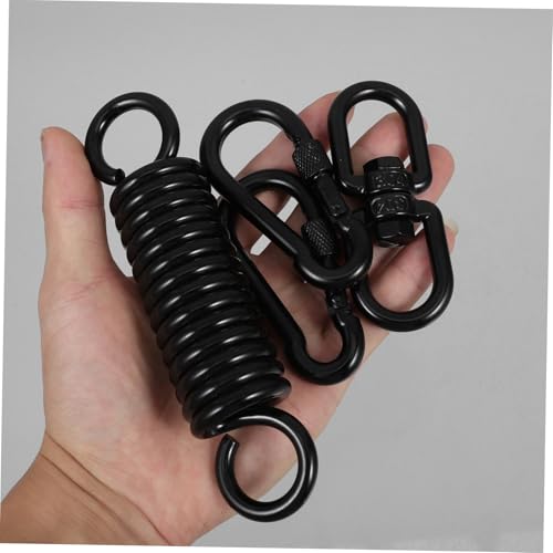 Toddmomy 1 Set Heavy Duty Hammock Chair Hanging Kit with Rotating Hook and Spring for Secure Suspension of Swing Chairs Tents and Punching Bags Effortless Installation and Use