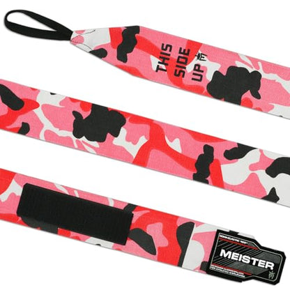 Meister Adult 180" Semi-Elastic Hand Wraps for MMA & Boxing (Pair) - color: Pink Camo