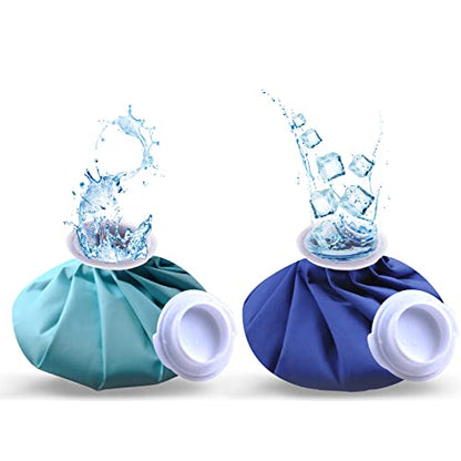 Ice Bag, Ice Packs for Injuries Reusable 9", Hot Water Bag for Pain Relief, Hot & Cold Therapy, Headaches, Blue Ice Pack Dark Blue Ice Bags 2 Pack - size: 9", style: Blue (2 Pack)