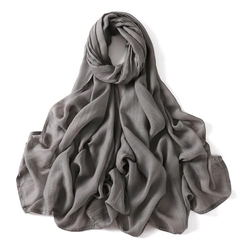 Viscose Hijab Scarf for Women Muslim Cotton Jersey Hijab Fashion Long Scarf Shawls - color: Cloud