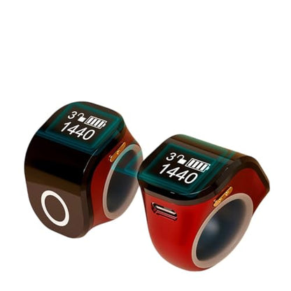 18Mm/0.71In Smart Tasbih Tally Counter for Muslims Zikr Ring Digital Tasbeeh 5 Prayer Time Vibration Reminder Waterproof