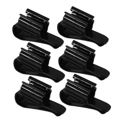Abaodam 6pcs Aquarium Tools Water Pipe Holding Clamps Hose Tube Clip for Fish Tank Filtration Dosing Pump - color: Black