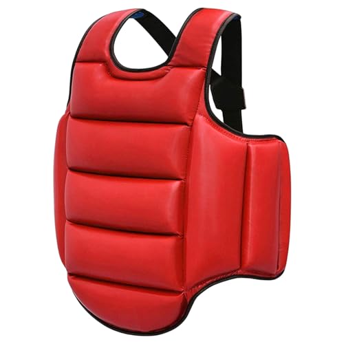 Boxing Body Protector, Reversible Chest Protector, Adjustable Taekwondo Sparring Gear, Sponge Boxing Training Equipment 160-180cm Equipment for Training Gear - color: Red & Blue