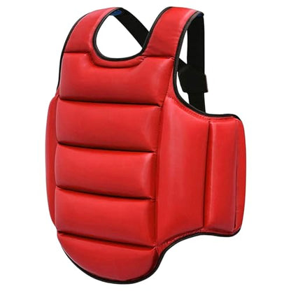 Boxing Body Protector, Reversible Chest Protector, Adjustable Taekwondo Sparring Gear, Sponge Boxing Training Equipment 160-180cm Equipment for Training Gear - color: Red & Blue