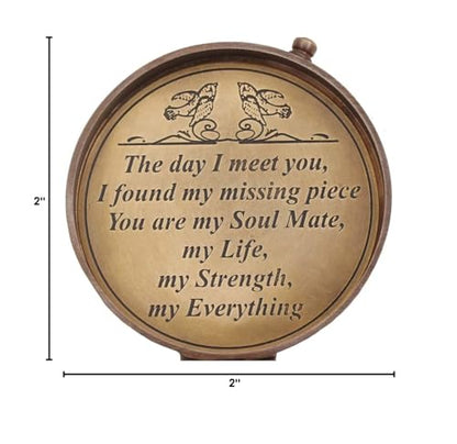 Man of God Compass – Psalm 18:32 Scripture Engraved – Solid Brass Pocket Compass with Rosewood Box – Christian Gift for Men, Son, Husband, Graduation, Travel Keepsake