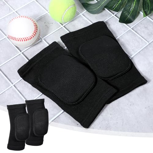 1 Pair Volleyball Elbow Pads, Black Arm Brace Ventilate Sport Elbow Protector Strap, Breathable Elbows Pads Arm Pad With Padded for Men and Women Basketball