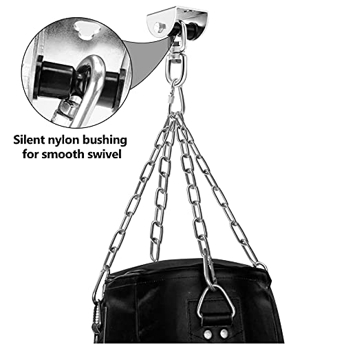 Eapele Heavy Bag Hanger, Punching Bag Mount for Ceiling 360° Swivel Wood Beam Holder for Boxing Bag, Heavy Bag, Gym Punching Bag, Speed Bag, Aerial Yoga Swing, Gymnastic Rings, Sandbag, Hammock - color: Heavy Bag Hanger with Chain
