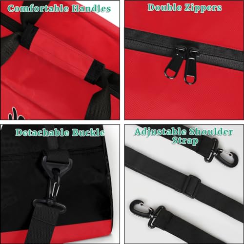 Personalized Sports Duffel Bag with Name, Weightlifting Silhouette | Personalized Named Practice Travel Overnight Training Bag - color: Color 10