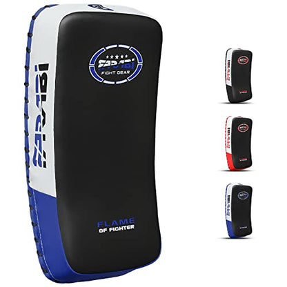 Farabi Thai Pad Training Kick Pad Curved Coaching Pad Kicking Mix Martial Arts x 1 Single Unit - color: Blue