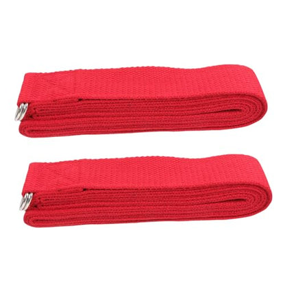 Yoga Stretching Belt Workout Fitness Gymnastic Rack Exerciser Straps Grip Mats Stretching Strap Door - color: Red