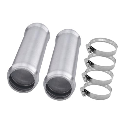 AC PERFORMANCE 3/4" (19mm) OD Aluminum Alloy Hose Joiner Silicone Pipe Connector Bead, 4" Length with 304 SS Clamps, Pack of 2 - size: 3/4" (19mm) - 2PCS