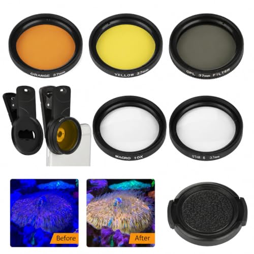 Reef Coral Lens Phone Kits 5 Lenses Kit 1 Dust Shield Case
