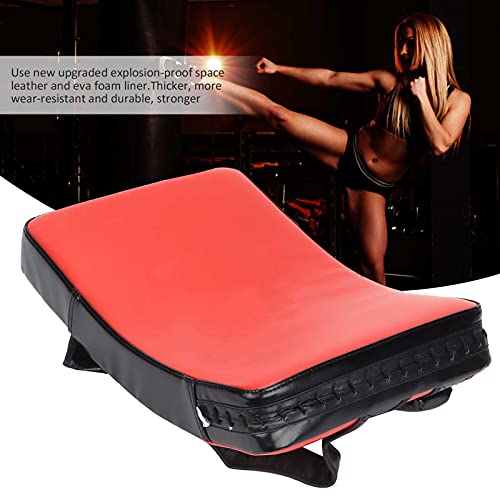 Taekwondo Curved Foot Target, Ergonomically Designed Muay Thai Pad for Training, Curved Kickboxing Strike Shield for Martial Arts, Taekwondo, Karate - color: Red
