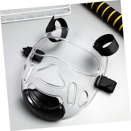 Angoily Taekwondo Mask, Clear Kickboxing Sparring Headgear, Breathable Martial Arts Face Protection - color: 5pcs