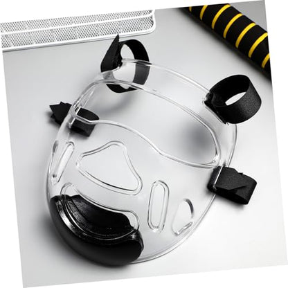 Angoily Taekwondo Mask, Clear Kickboxing Sparring Headgear, Breathable Martial Arts Face Protection - color: 5pcs