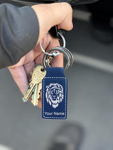LaserGram Rectangle Keychain, Allah 2, Personalized Engraving Included (Dark Blue) - color: Dark Blue