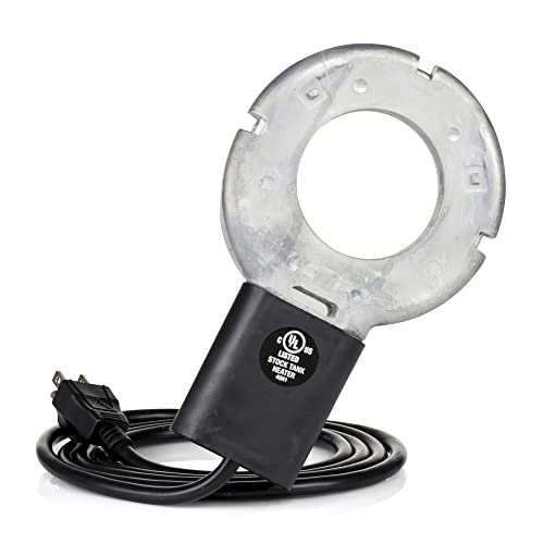 Farm Innovators Utility De-Icer for up to 25 Gallon Container - 250W Water Deicer- Ice Chaser Cast Aluminum Design for Plastic or Metal Water Container | Thermostatically controlled heater operates only when necessary, cast aluminum construction, plastic-
