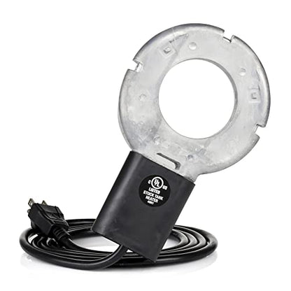 Farm Innovators Utility De-Icer for up to 25 Gallon Container - 250W Water Deicer- Ice Chaser Cast Aluminum Design for Plastic or Metal Water Container | Thermostatically controlled heater operates only when necessary, cast aluminum construction, plastic-