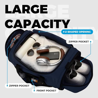 Uarition Mens Gym Bag, 55L Large Sports Duffle Bags, Workout Bags Lightweight, Navy Blue - color: Navy Blue