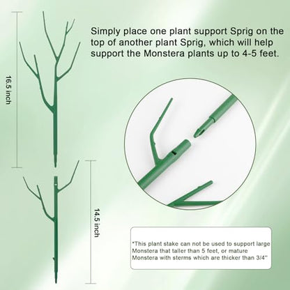 10 Pack Stackable Plant Support Stakes, Climbing Plant Support Structures for Monstera, Pothos, Philodendron Garden Plant Stakes for Indoor Outdoor Plants - size: 39.5" - 10 Pack