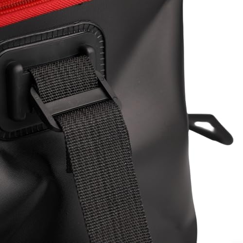 Collapsible EVA Fishing Bucket With Mesh Cover, Portable Live Fish Box For Sea Fishing Camping Hiking, Foldable Bait Holder With Adjustable Shoulder Strap, Black(30cm) - size: 30cm