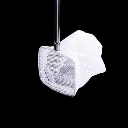 Retractable Aquarium Fish Net, Long Handle Fish Tank Fish Net, Fish Tank Cleaning Catching Net Fish Scoop Aquarium Supplies - size: round