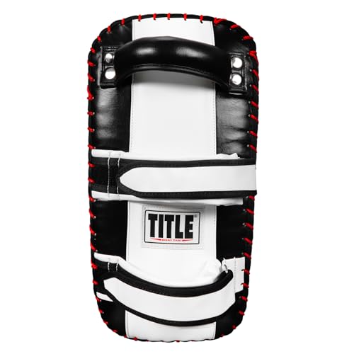 Title Muay Thai Leather Contoured Thai Pads (Pair): Muay Thai Pad, Thai Pad, MMA Pad, Punch Mitts, Kick Pad, Kick Boxing