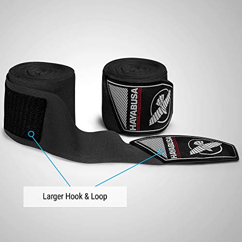Hayabusa T3 Boxing Gloves 14oz, Perfect Stretch 4.0 Boxing Hand Wraps 180 Inches - All Items are Black
