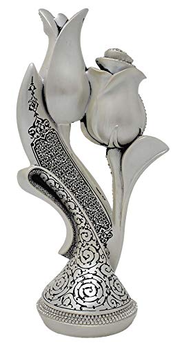 Islamic Table Decor Ramadan Eid Gift Bookend Showpiece Lale Gul Tulip & Rose Allah Muhammad (Mother of Pearl) - color: Mother of Pearl