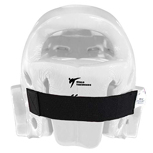 adidas Martial Arts Taekwondo Headgear with Face Shield - color: White, size: X-Small