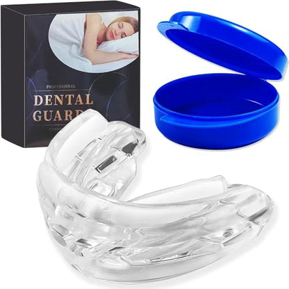 Mouth Guard for Sleep & Sports,No-Boil,3-in-1 | No-Boil 3-in-1 guard for night grinding & sports. Soft silicone,6 air vents, includes case.