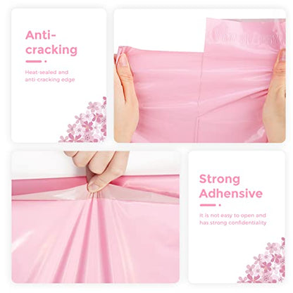 Metronic Poly Mailers 14.5x19 100 Pack, Large Self Seal Shipping Bags | Thick Strong Adhesive Waterproof Tear-resistant Mailing Envelopes, Packaging Bags for Clothing, Small Business, Light Pink - size: 14.5x19 100PC