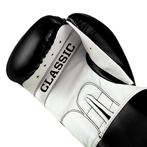 Title Classic Pro Style Training Gloves 3.0 - Boxing Gloves, Boxing Training Gloves, MMA Gloves, Oz Training Gloves, Kickboxing Gloves, Punching Bag Gloves, Sparring Gloves - color: Black/White, size: 14 oz