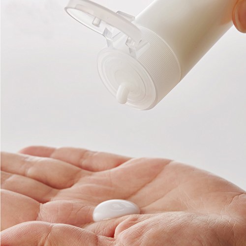 ALINK Travel Size Plastic Empty Toiletry Bottles, 30ml (1 oz) Pack of 6 Liquid Containers with Labels