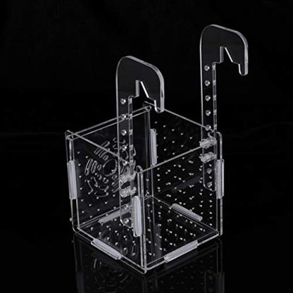 Fish Breeding Box- Box Hatchery Incubator Aquarium Fish Breeding Boxes Divider Hatching Boxes Accessory for Small Shrimp Clownfish Guppy-Small Hook Pattern