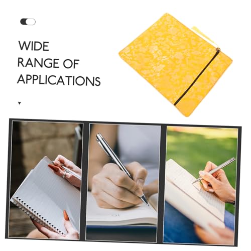CALLARON Bible Cover Brocade Pouch for Book Storage Wallet for Women Office Bag - color: Yellow