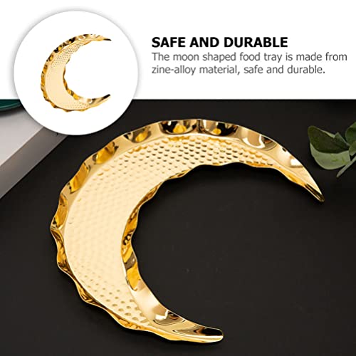 Eid Mubarak Decorations Serving Tray Food Serving Plate Fruit Dessert Plates Dessert Food Storage Container Ramadan Muslim Islamic Party Golden Eid Mubarak Tray