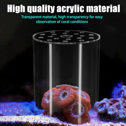 DONGKER Coral Feeder Cover, Transparent Acrylic Coral Breeding Protection Cover Avoid Food Floating Around for Aquarium Fish Tank(80mm,100mm,120mm) - size: CFC-120