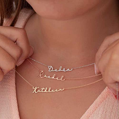 DayOfShe Custom Name Necklace for Women Gifts, 18K Gold Plated Layered Names Necklace Personalized Gifts for Birthday - color: Style 5-Rose Gold