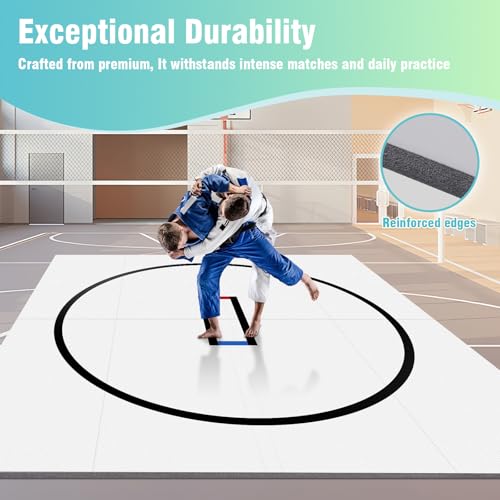 Generic 10x10ft Portable MMA/BJJ/Judo/Gymnastics Training Mat Wushu Judo Mat for Grappling Martial Art Boxing