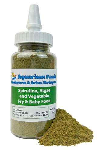 Spirulina, Algae, Vegetable Powder for Tropical Fish Fry and Babies, Corals, Anemones…4oz Squeeze Bottle - size: 4 Ounce (Pack of 1)