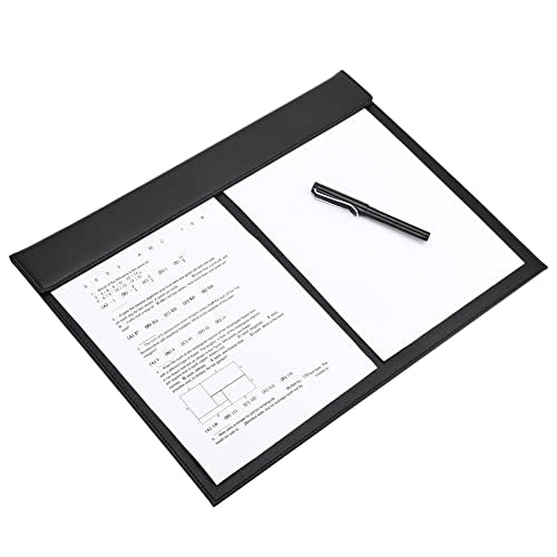 18''x14'' Large Rectangle A3 Desk Writing & Drawing Desk Pad &Board Table Protector Mat with Paper Clip on Top Black - color: Black-a186